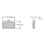 BRAKE PAD PAIR - WILWOOD GP320 TITANIUM OR STEEL