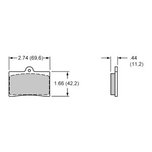 BRAKE PAD PAIR - WILWOOD GP320 TITANIUM OR STEEL