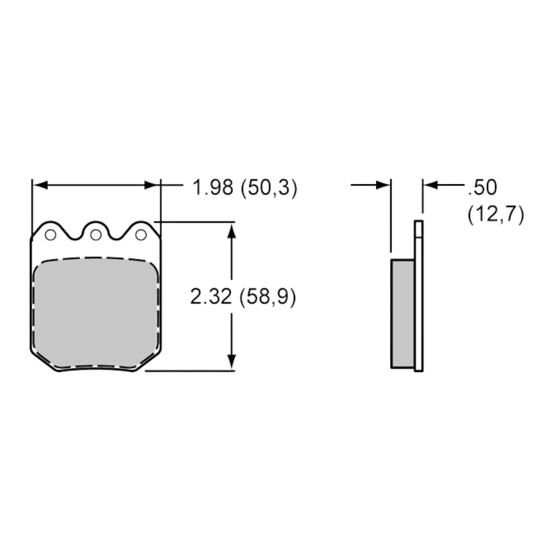 BRAKE PAD PAIR - WILWOOD DYNAPRO TITANIUM OR STEEL