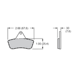 BRAKE PAD PAIR - FRONT TITANIUM OR STEEL