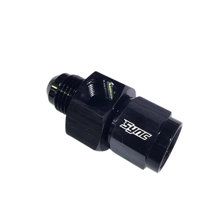 SWIVEL COUPLER -6AN MALE TO -6AN FEMALE WITH 1/8" NPT