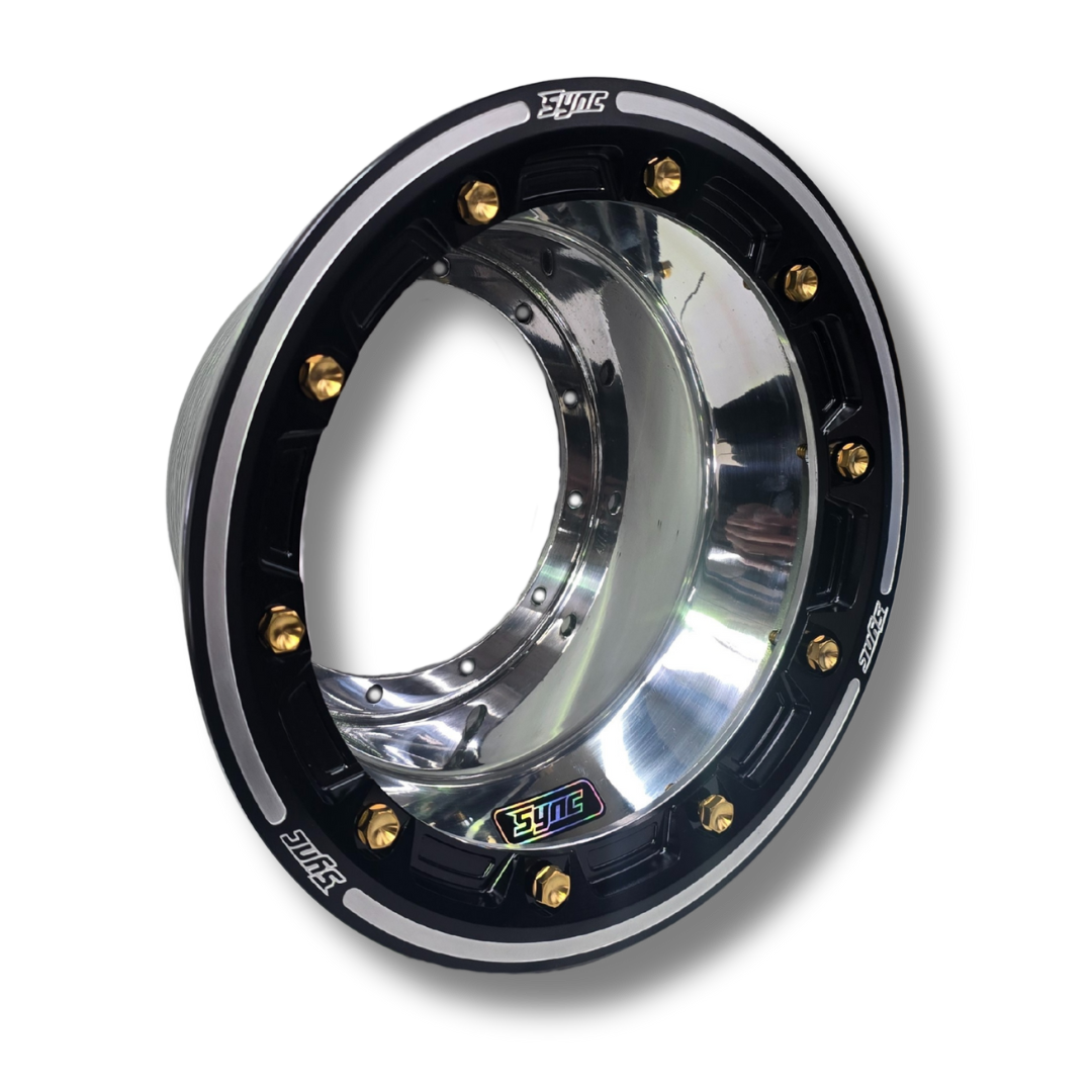 WHEEL HALF - WITH BEADLOCK & MUDCOVER POLISHED