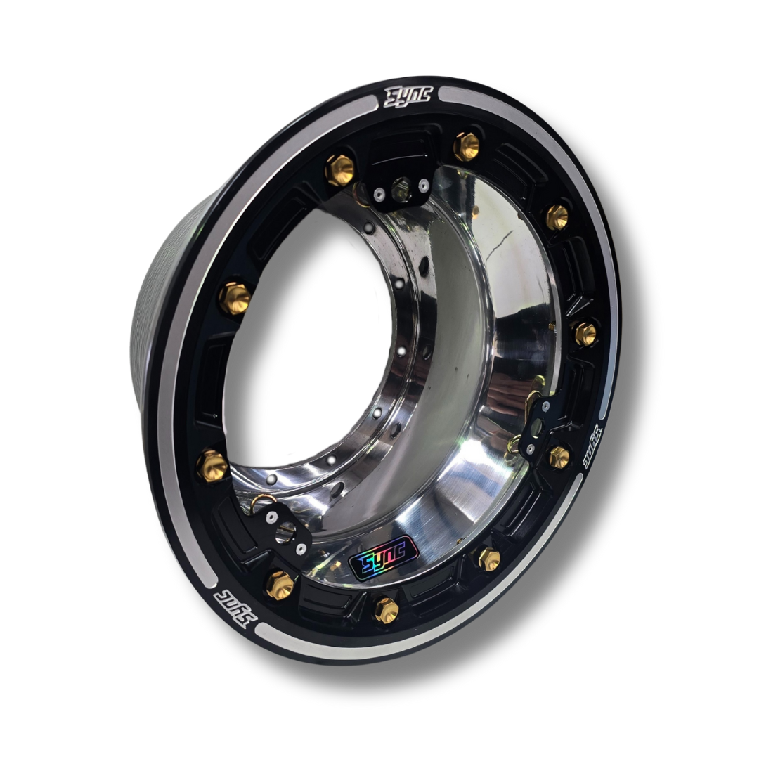 WHEEL HALF - WITH BEADLOCK & MUDCOVER POLISHED