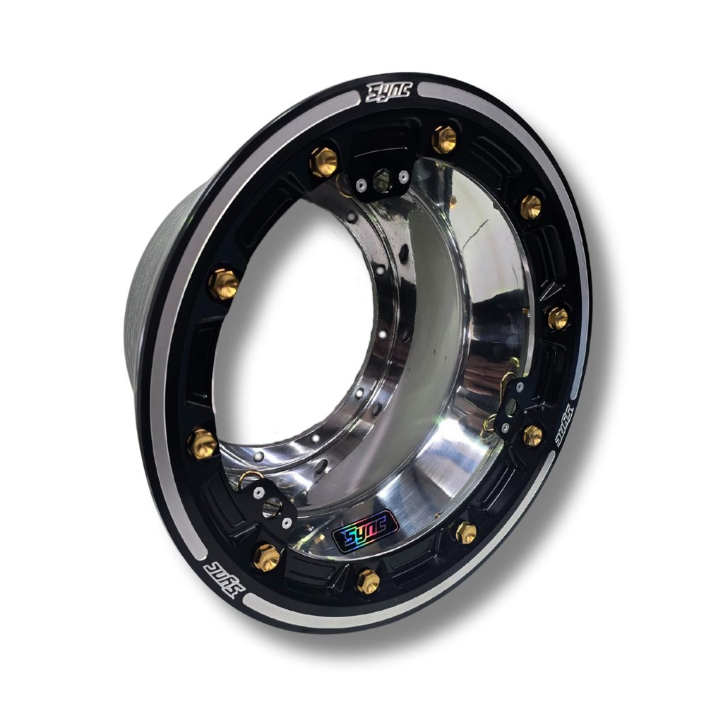 WHEEL HALF - WITH BEADLOCK & MUDCOVER POLISHED